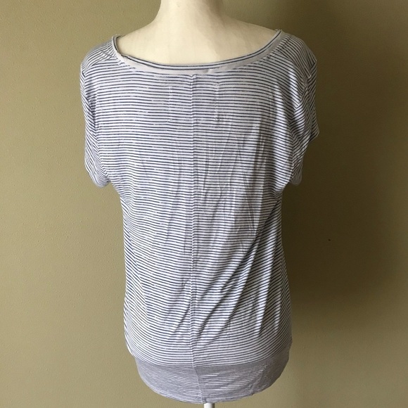 Pure+Good Anthro blue and white striped shirt - Picture 3 of 4